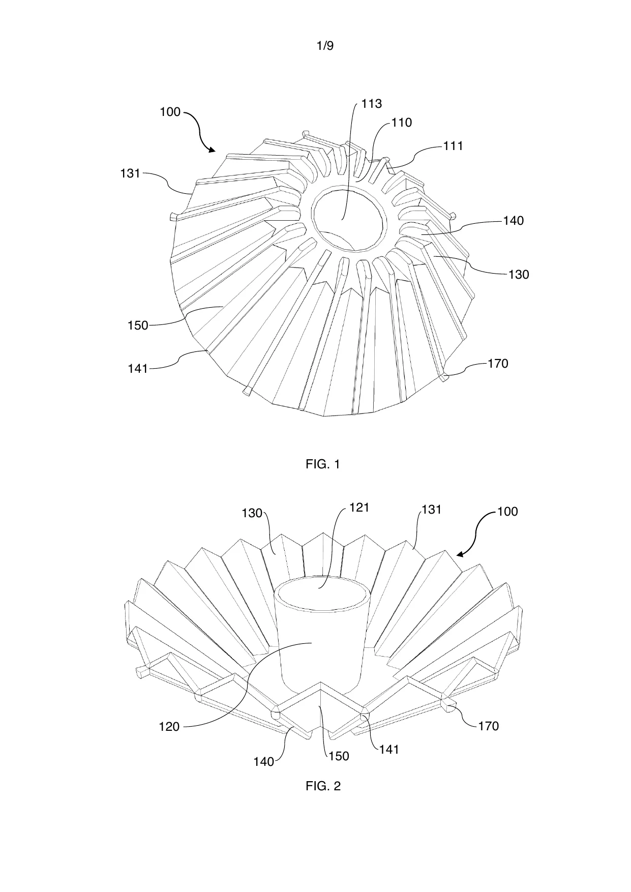 Patent drawings of HAVVA's fluid distributor showing raised ridges and fluid flow guides